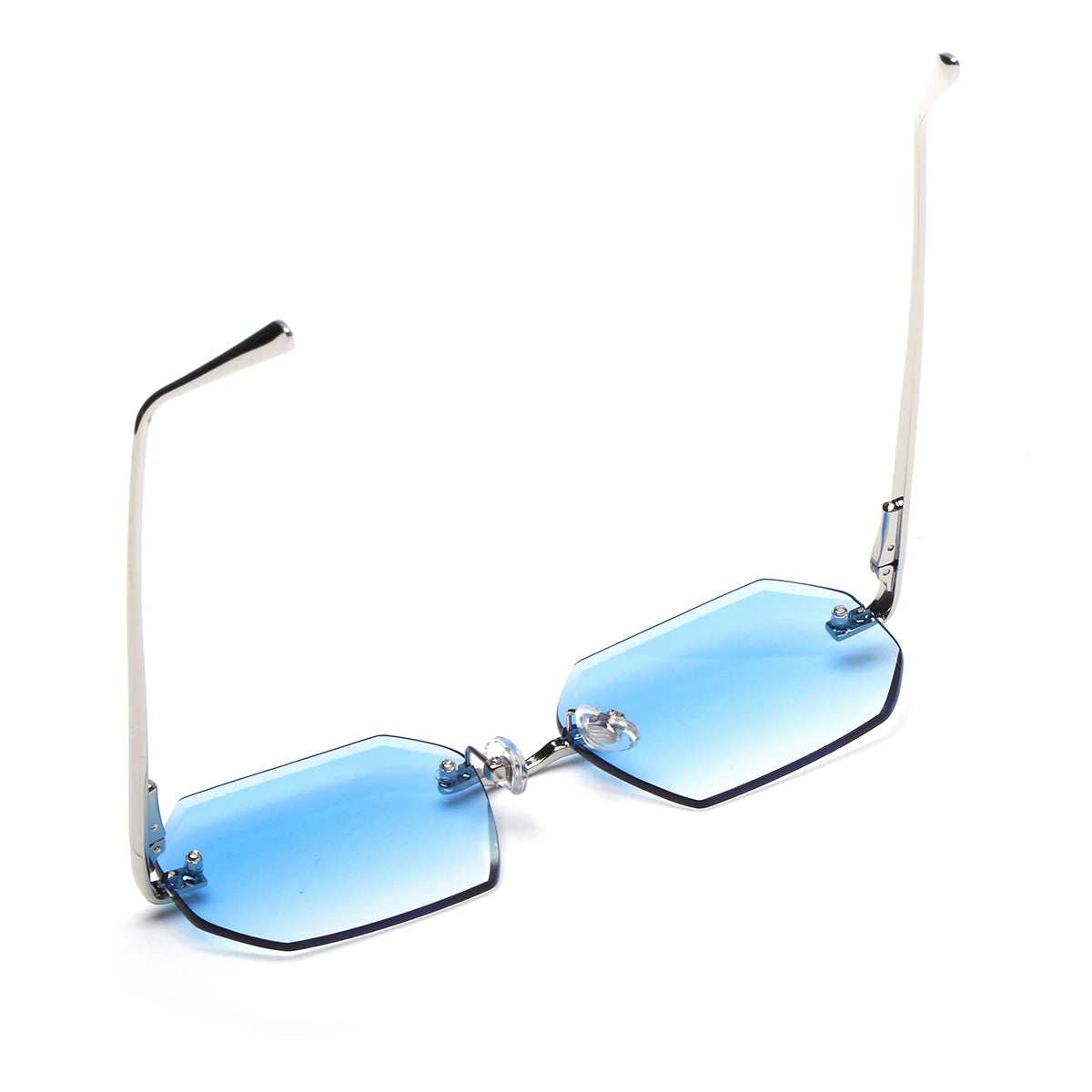 Fashion Rimless Sun Glasses Shades Diamond Cut