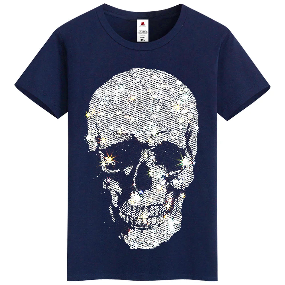 T Shirt Men Skull Print Streetwear