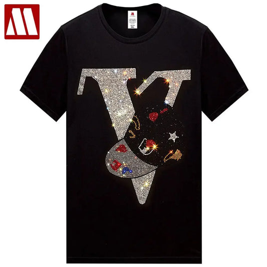 Diamond T-shirt Men Shinny