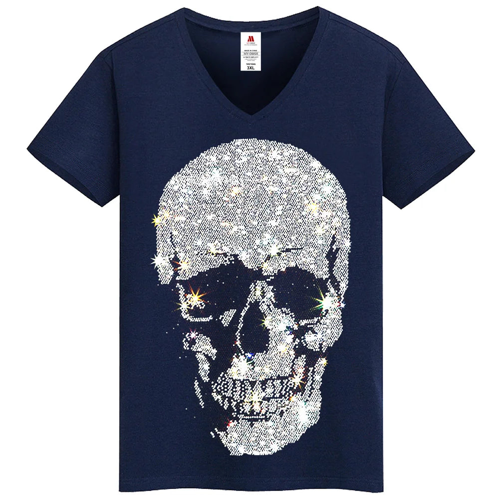 T Shirt Men Skull Print Streetwear