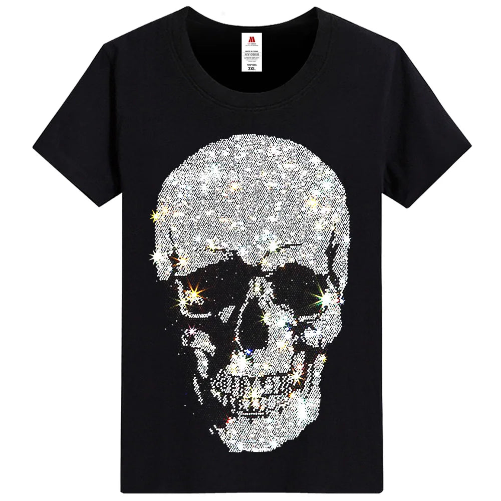 T Shirt Men Skull Print Streetwear