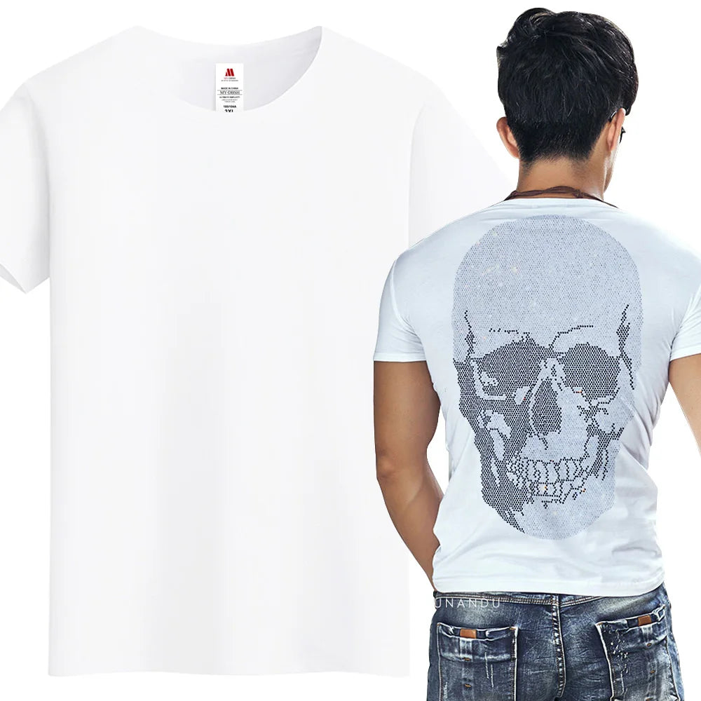 T Shirt Men Skull Print Streetwear