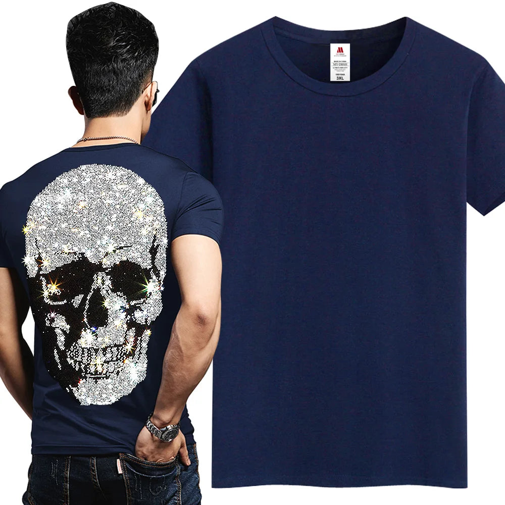 T Shirt Men Skull Print Streetwear