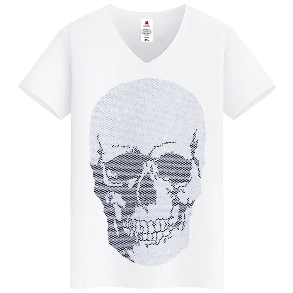 T Shirt Men Skull Print Streetwear