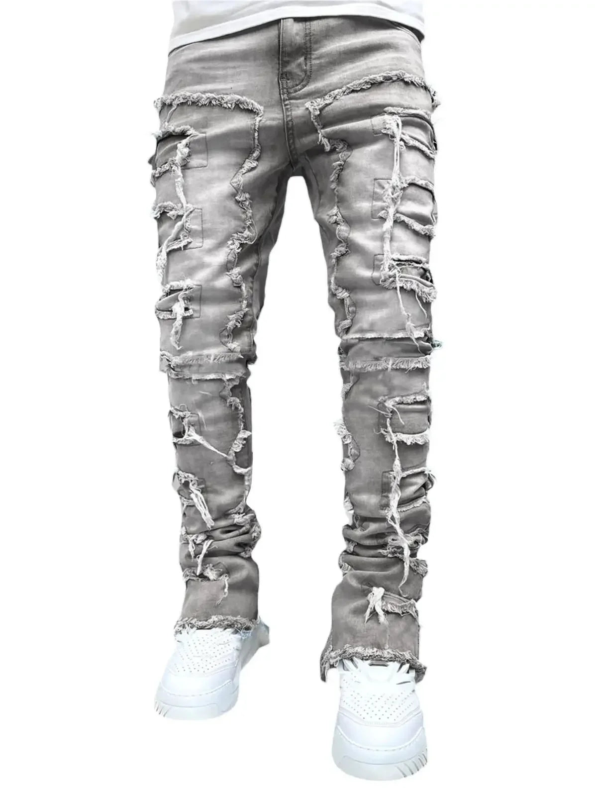 Denim jeans ripped Slim fit